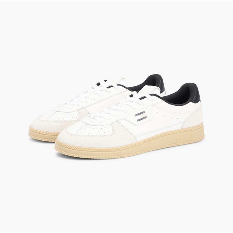 Tommy Jeans Mens The Greenwich Trainers Ecru/Black