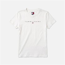 Tommy Jeans Womens Linear T-Shirt Ecru