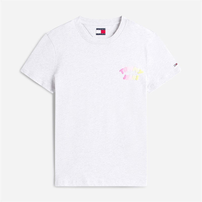 Tommy Jeans Womens Bubble T-Shirt Ice Grey Heather