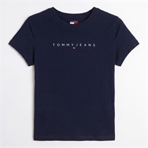 Tommy Jeans Womens Linear T-Shirt Dark Night Navy 1