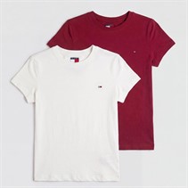 Tommy Jeans Womens Two Pack T-Shirts Ecru/Lavish Cerise