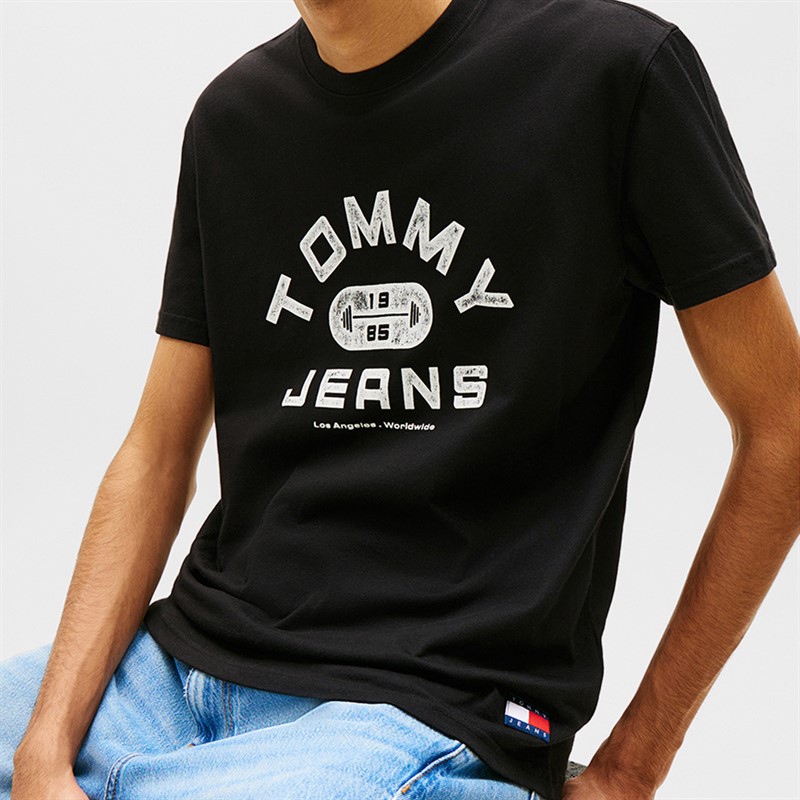 Tommy Jeans Mens TJ Gym T-Shirt Black