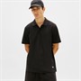 Tommy Jeans Mens Reg Waffle Polo Shirt Black