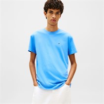 Tommy Jeans Mens Flag T-Shirt Blue Twilight