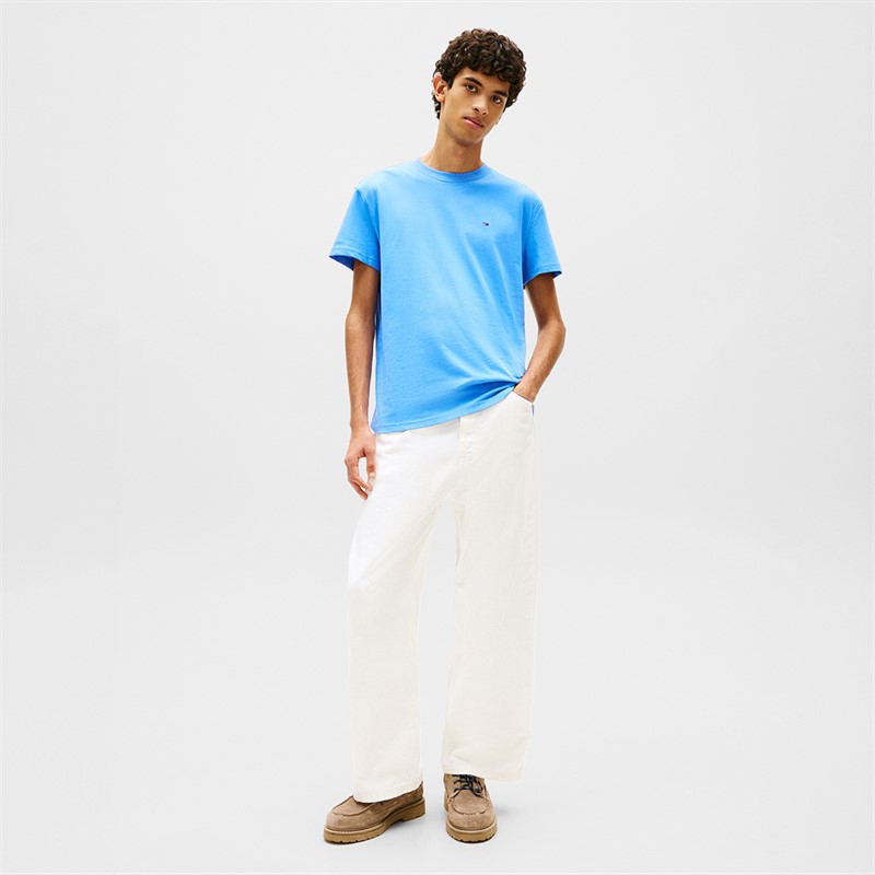 Tommy Jeans Mens Flag T-Shirt Blue Twilight