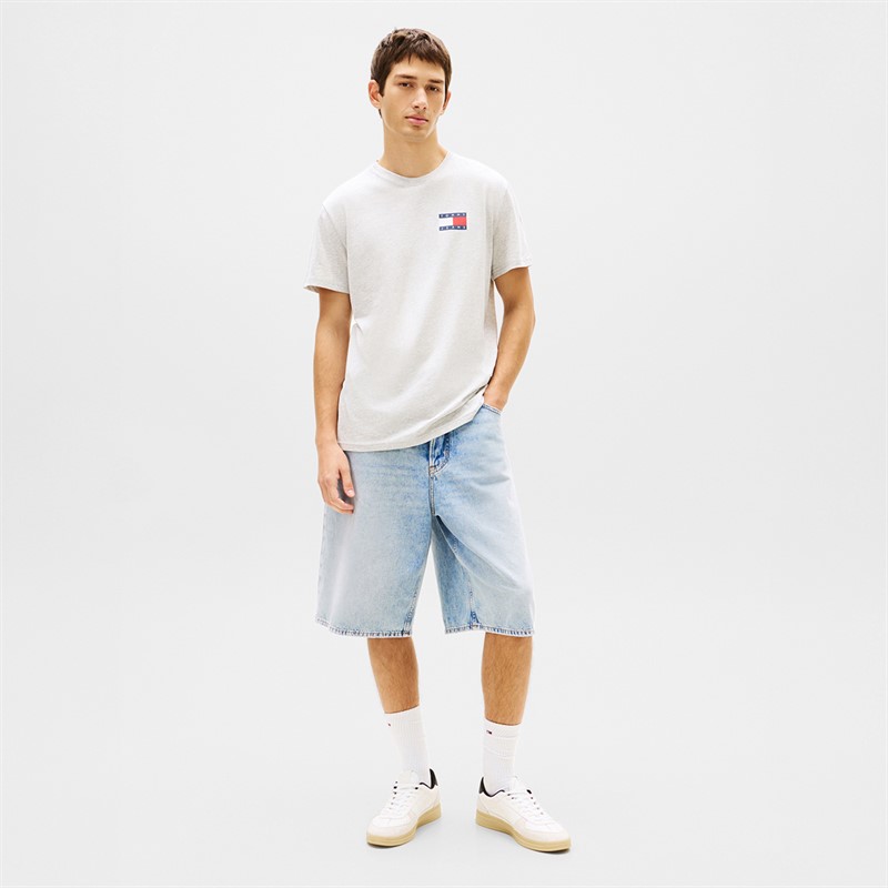 Tommy Jeans Mens Slim Essential T-Shirt Ice Grey Heather