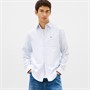 Tommy Jeans Mens Stripe Oxford Long Sleeve Shirt Blue Twilight Stripe