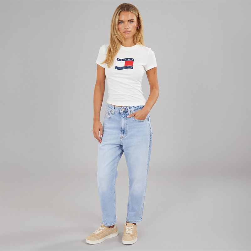Tommy Jeans Womens Mom Jeans Denim Light