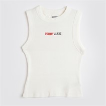 Tommy Jeans Womens Essential Logo Tank Top Ecru