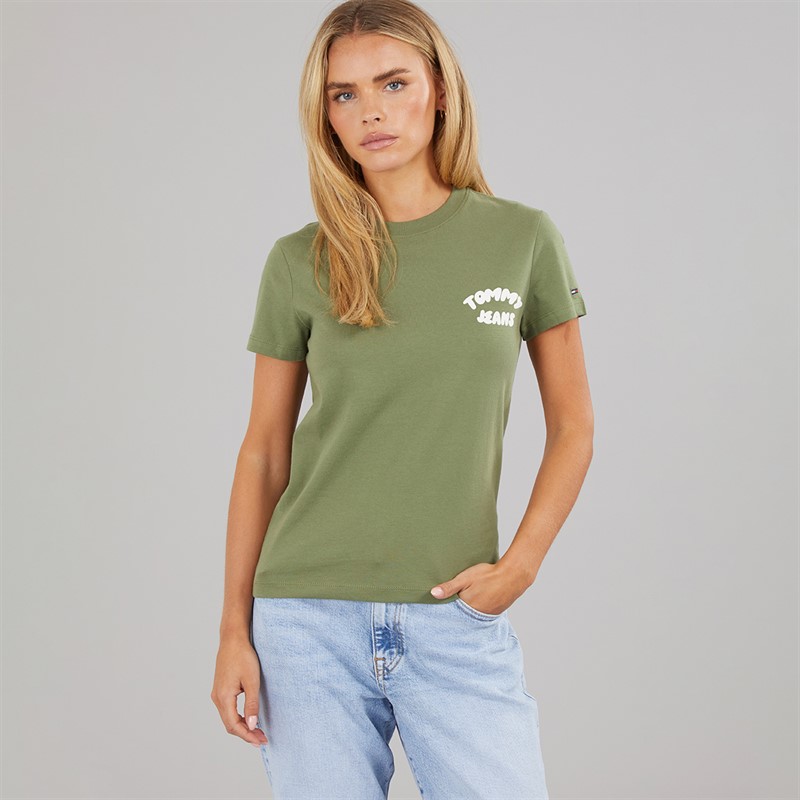 Tommy Jeans Womens Bubble T-Shirt Bay Leaf