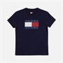 Tommy Jeans Womens Flag T-Shirt Dark Night Navy