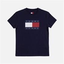 Tommy Jeans Womens Flag T-Shirt Dark Night Navy