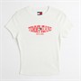 Tommy Jeans Womens Wavy Flag T-Shirt Ecru