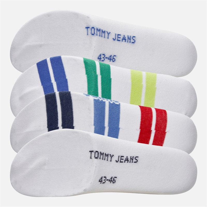 Tommy Jeans Mens Fushion Four Pack Trainer Socks Multi