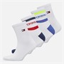 Tommy Jeans Mens Stripe Four Pack Quarter Socks Multi