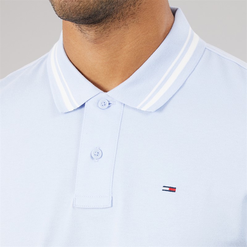 Tommy Jeans Mens Tipped Polo Shirt Moonlight Iris