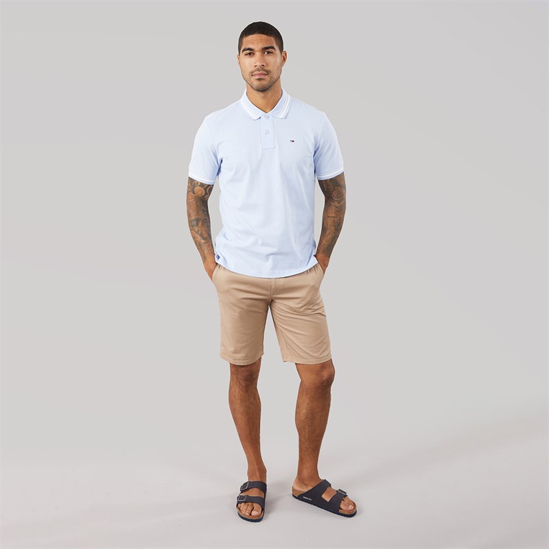 Tommy Jeans Mens Tipped Polo Shirt Moonlight Iris