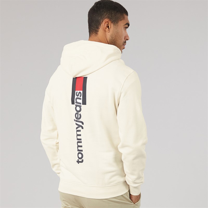 Tommy Jeans Mens Entry DNA Hoodie Ancient White