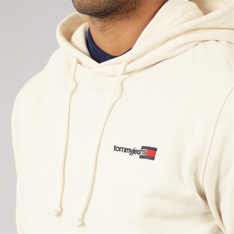 Tommy Jeans Mens Entry DNA Hoodie Ancient White