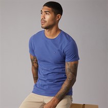 Tommy Jeans Mens Slim Fit T-Shirt Blue Storm