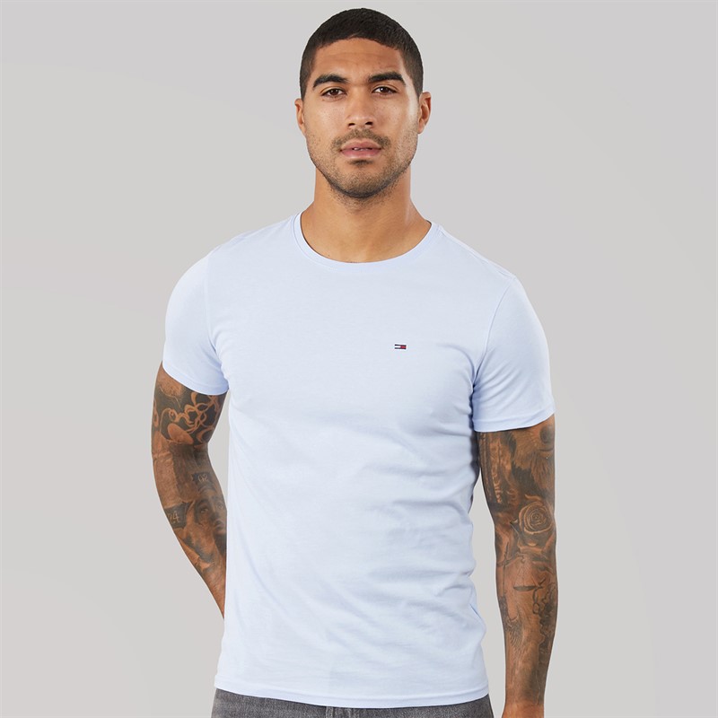 Tommy Jeans Mens Slim Fit T-Shirt Moonlight Iris
