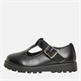 Little Divas Girls T-Bar School Shoes Black