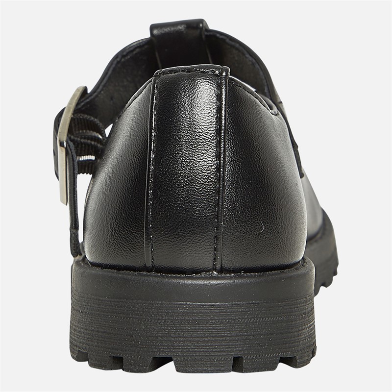 Little Divas Girls T-Bar School Shoes Black