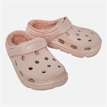 Little Divas Girls Fur Lined Clogs Pink