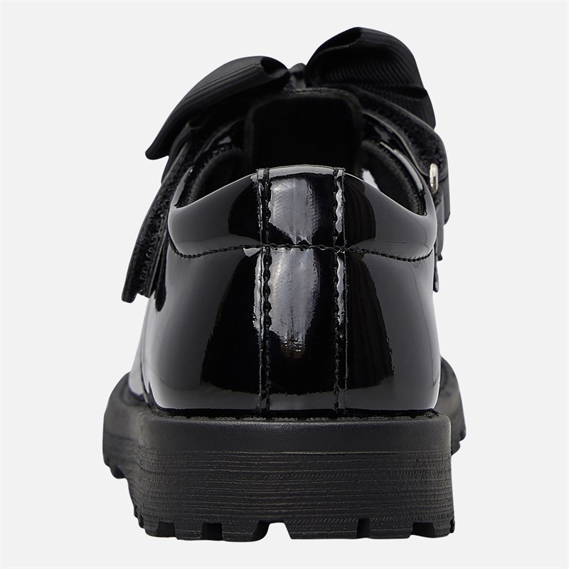 Little Divas Infant Girls T-Bar School Shoes Black Patent Pu