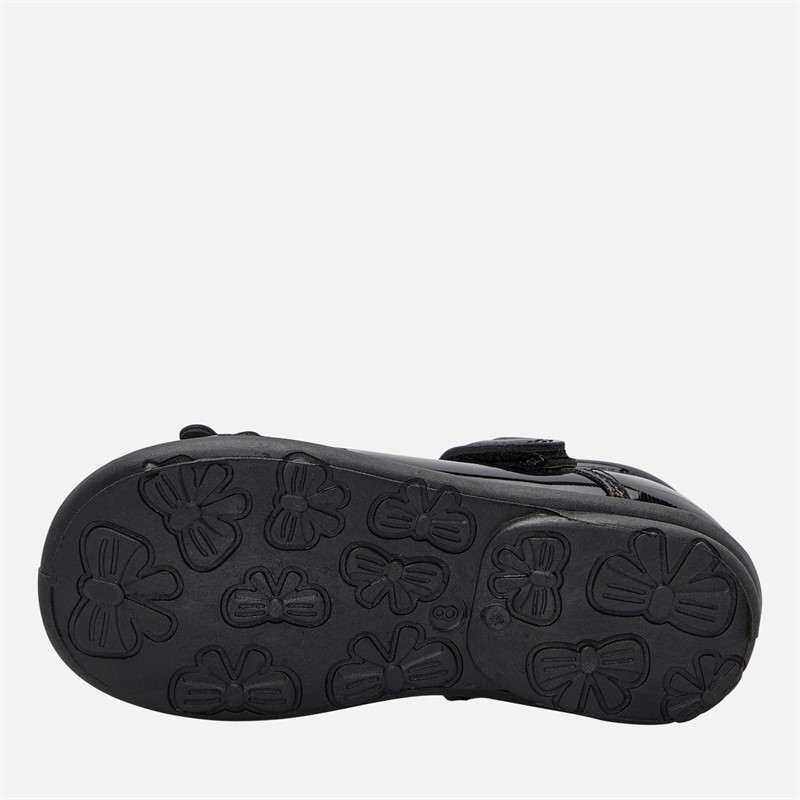 Little Divas Infant Girls Mary Jane School Shoes Black Patent