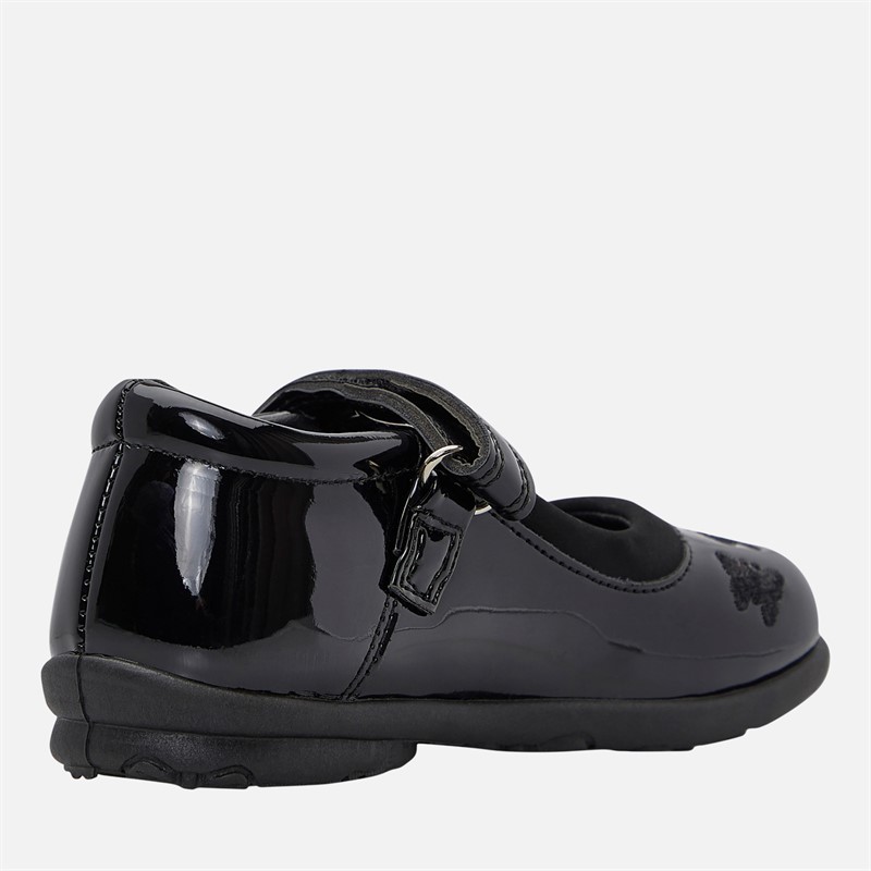 Little Divas Infant Girls Mary Jane School Shoes Black Patent