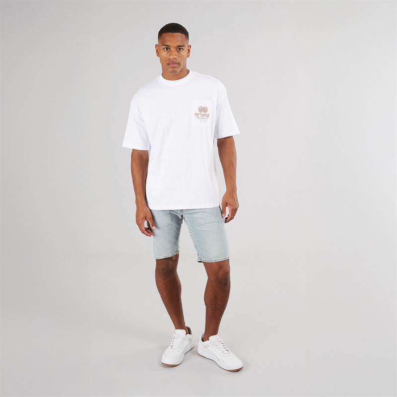 Fiftyfive Mens Dicees Crew T-Shirt White
