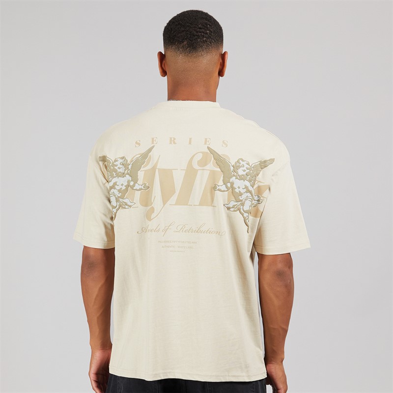 Fiftyfive Mens Cherubs Crew T-Shirt Off White