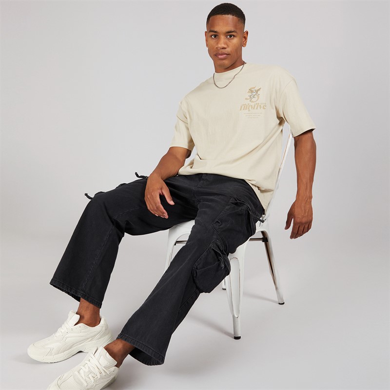 Fiftyfive Mens Cherubs Crew T-Shirt Off White