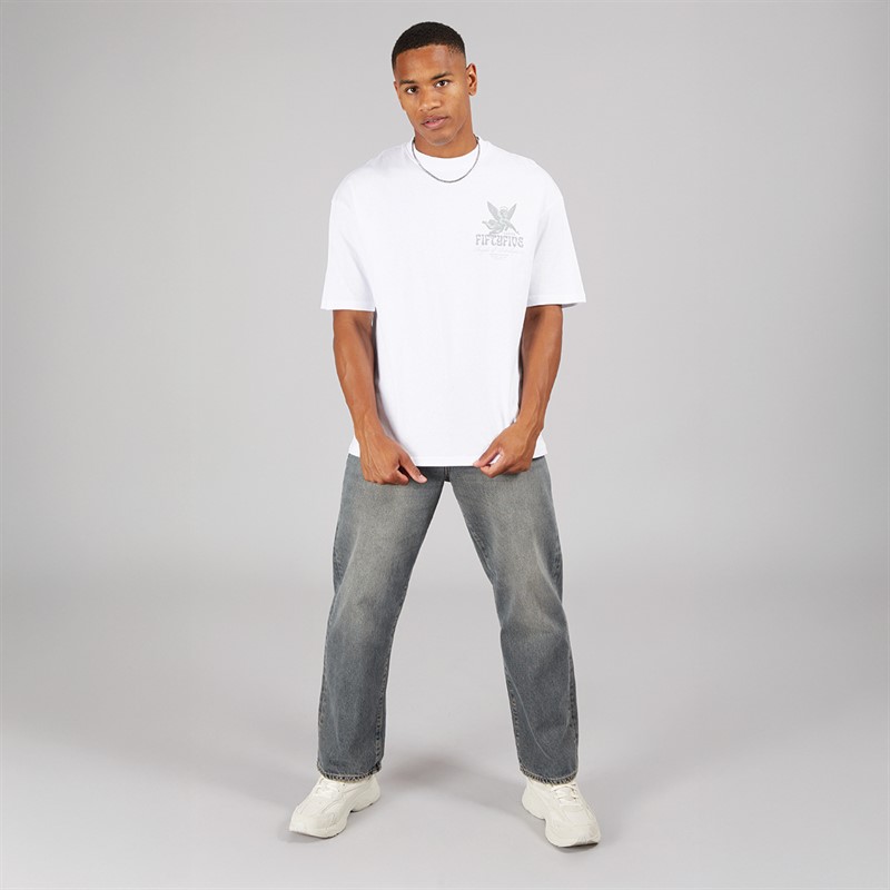 Fiftyfive Mens Heavinly Crew T-Shirt White