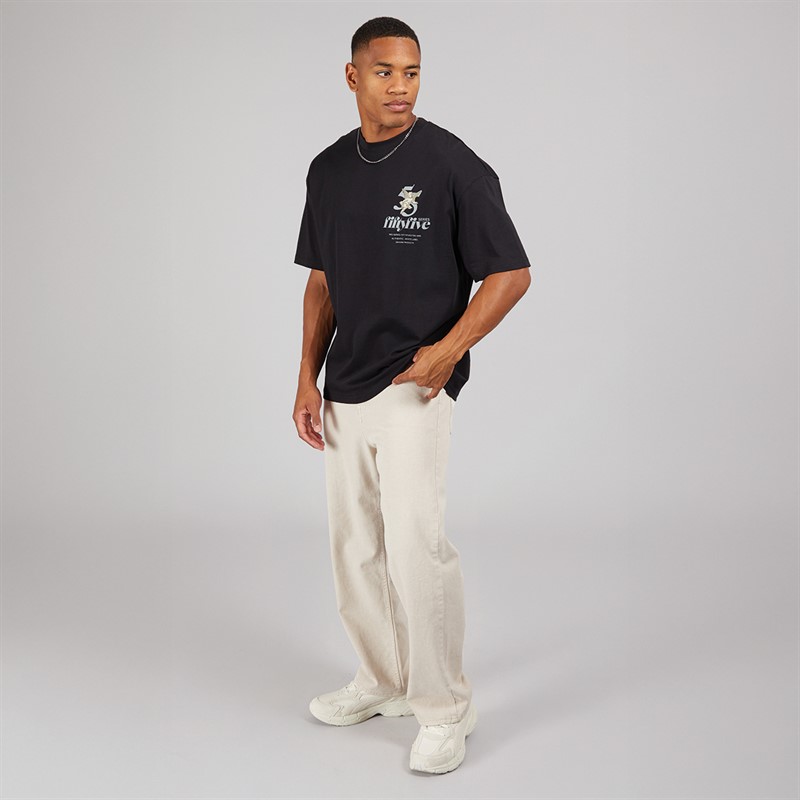 Fiftyfive Mens Cherubs Crew T-Shirt Black