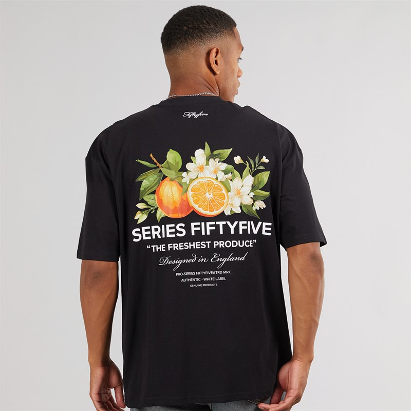 Fiftyfive Mens Mullican Crew T-Shirt Black