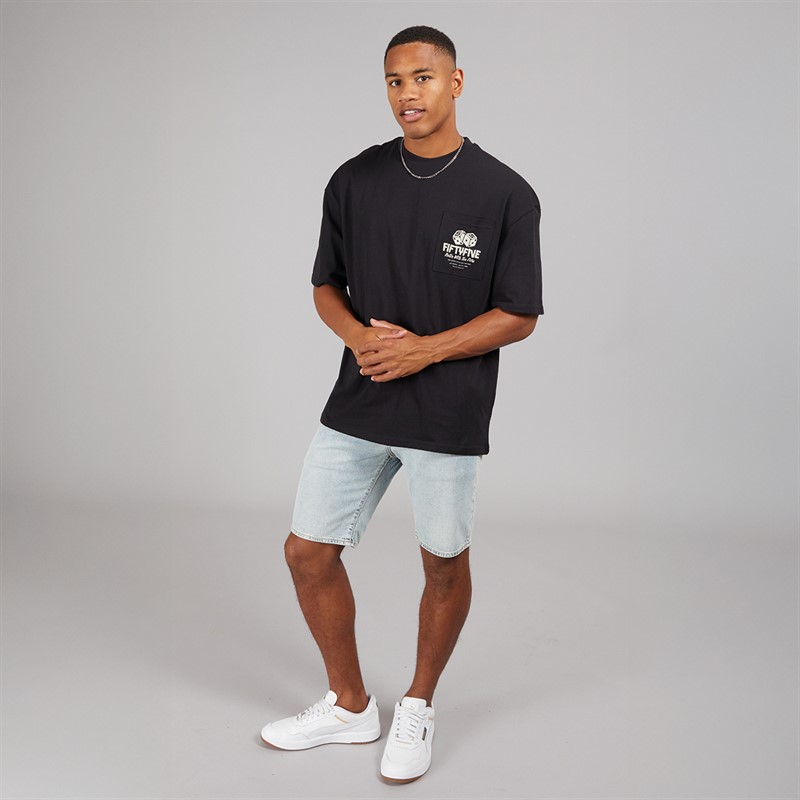 Fiftyfive Mens Dicees Crew T-Shirt Black