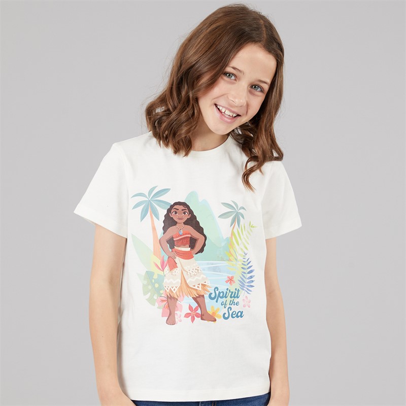 Moana Girls Five Pack T-Shirts Multi