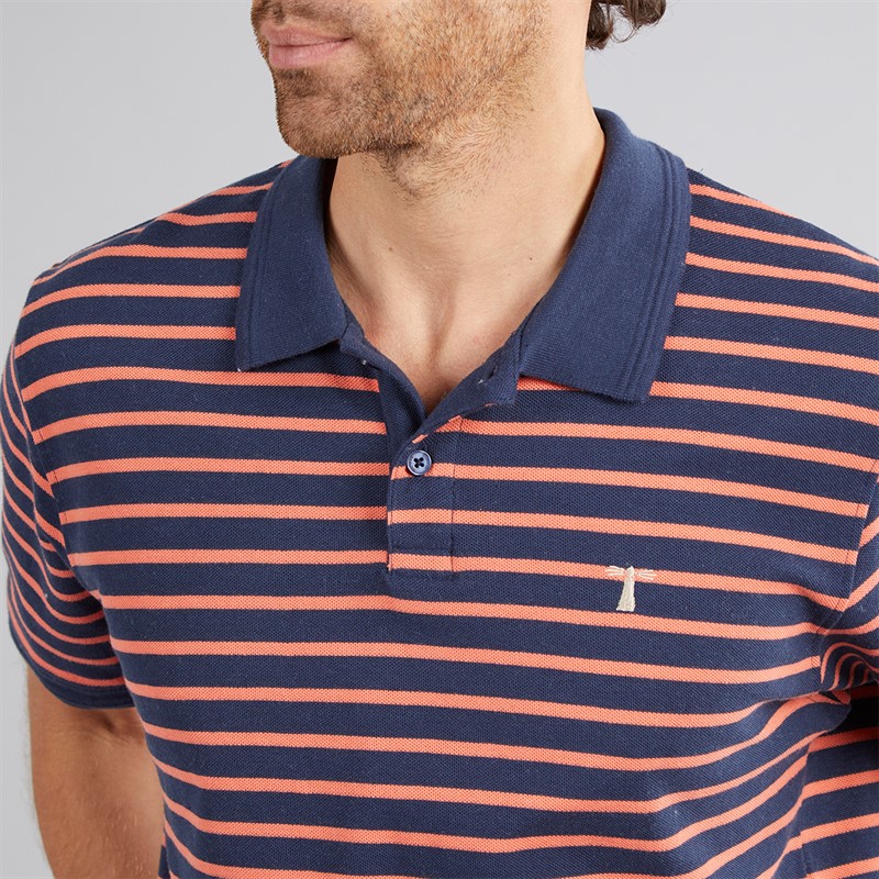 Saltwell Mens Crail Polo Shirt Navy/Coral