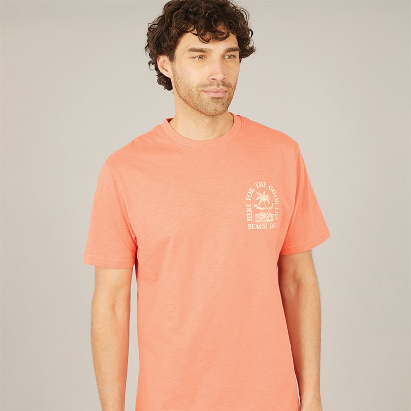 Saltwell Mens Pennan T-Shirt Coral