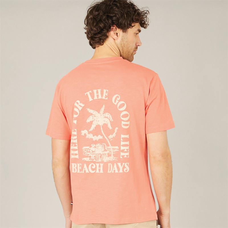 Saltwell Mens Pennan T-Shirt Coral