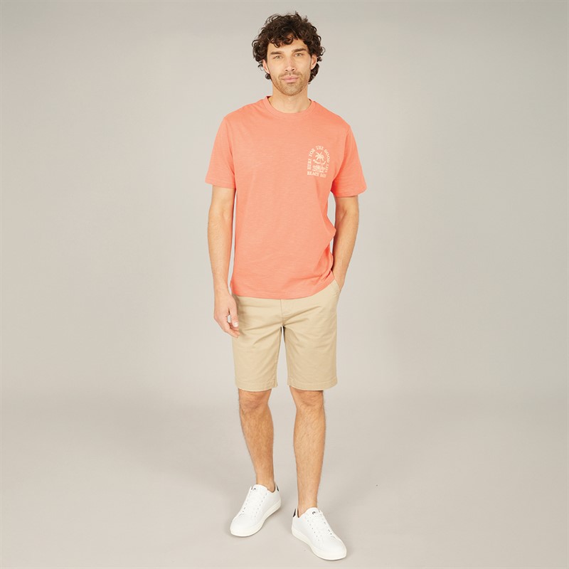 Saltwell Mens Pennan T-Shirt Coral