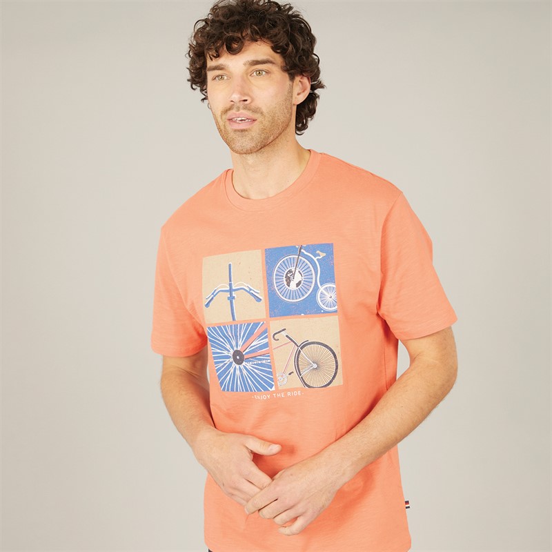 Saltwell Mens Miller T-Shirt Coral - Size S