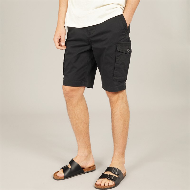 Saltwell Mens Newlyn Cargo Shorts Black - Size 38
