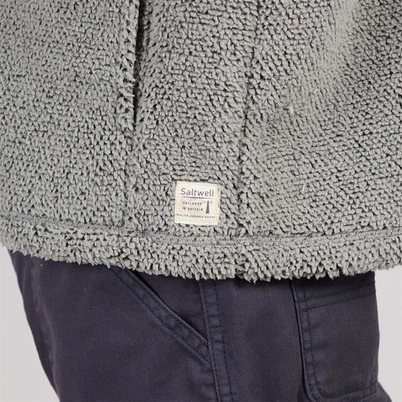 Saltwell Mens Rock Fleece Zip Sweatshirt Grey