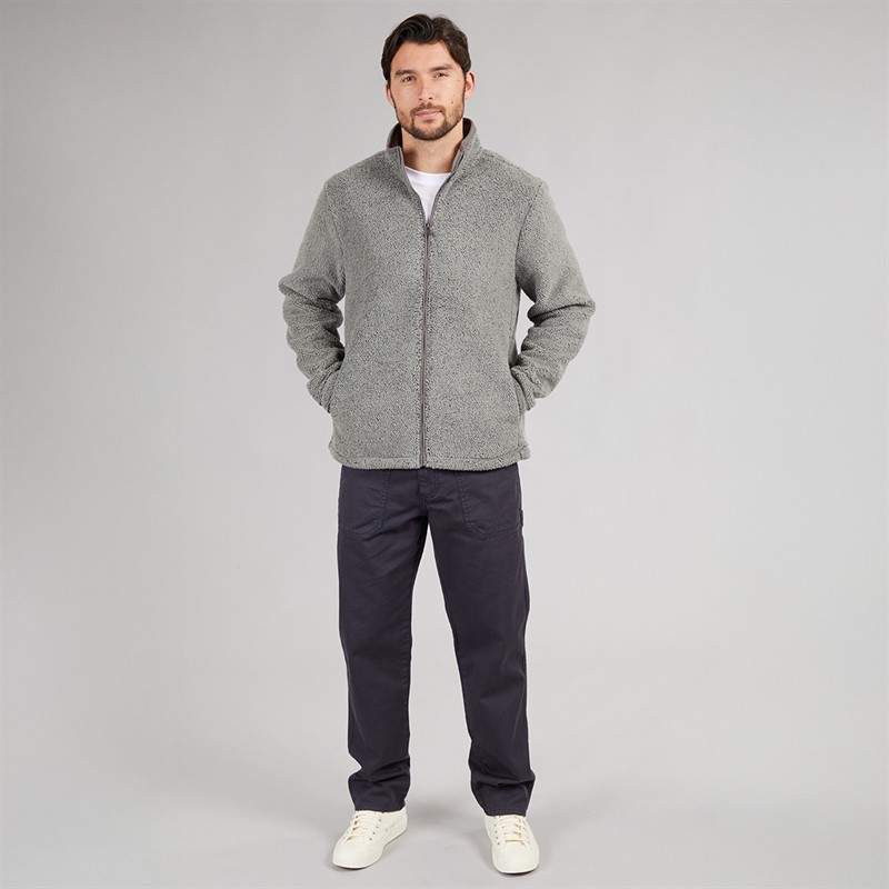 Saltwell Mens Rock Fleece Zip Sweatshirt Grey