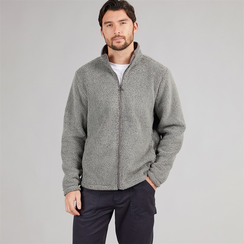 Saltwell Mens Rock Fleece Zip Sweatshirt Grey