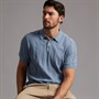 Saltwell Mens Fraser Rib Polo Shirt Light Demin Blue Marl Lt Demin Blue Marl