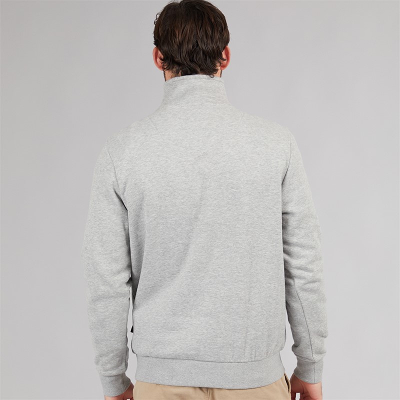 Saltwell Mens Bathurst 1/4 Zip Sweatshirt Grey Marl